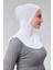 Tesettür Penye Sporcu Boyunluklu Hijab Bone S200 Beyaz 3