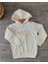 Ekru Renk, Nakış Işlemeli Kapüşonlu Kız Çocuk Sweatshirt 2