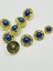 Vintage Serisi Düğme Seti 1,7 cm 6 Lı Set (Gold - Lacivert ) 3