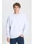 Erkek Kar Melanj Standart Fit Normal Kesim Içi Polarlı 3 Iplik Bisiklet Yaka Sweatshirt 1