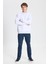 Erkek Kar Melanj Standart Fit Normal Kesim Içi Polarlı 3 Iplik Bisiklet Yaka Sweatshirt 2