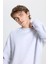 Erkek Kar Melanj Standart Fit Normal Kesim Içi Polarlı 3 Iplik Bisiklet Yaka Sweatshirt 4