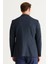 ALTINYILDIZ CLASSICS Erkek Siyah-lacivert Slim Fit Dar Kesim Mono Yaka Diagonal Desenli Blazer Ceket 6