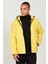 Erkek Sarı Standart Fit Normal Kesim Dik Yaka Softshell Mont 4