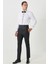 ALTINYILDIZ CLASSICS Erkek Siyah Slim Fit Dar Kesim Mono Yaka Desenli Yelekli Smokin Takım 5