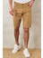 AC&Co / Altınyıldız Classics Erkek Camel Slim Fit Dar Kesim Armürlü %100 Pamuk Casual Chino Şort 2