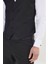 ALTINYILDIZ CLASSICS Erkek Siyah Slim Fit Dar Kesim Kırlangıç Yaka Klasik Düz Yelekli Smokin Takım 4