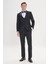 ALTINYILDIZ CLASSICS Erkek Siyah Slim Fit Dar Kesim Kırlangıç Yaka Desenli Yelekli Smokin Takım 1