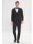 ALTINYILDIZ CLASSICS Erkek Siyah Slim Fit Dar Kesim Kırlangıç Yaka Desenli Yelekli Smokin Takım 3