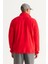 Erkek Kırmızı Standart Fit Normal Kesim Soğuk Geçirmez Dik Yaka Polar Sweatshirt Ceket 5