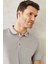 AC&Co / Altınyıldız Classics Erkek Çekmeyen Pamuklu Kumaş Regular Fit Rahat Kesim Gri Kıvrılmaz Polo Yaka Cepli Tişört 3