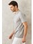 AC&Co / Altınyıldız Classics Erkek Çekmeyen Pamuklu Kumaş Regular Fit Rahat Kesim Gri Kıvrılmaz Polo Yaka Cepli Tişört 5
