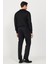 ALTINYILDIZ CLASSICS Erkek Siyah Slim Fit Dar Kesim Gabardin Kumaş Desenli Pamuklu Esnek Beli Lastikli Pantolon 2
