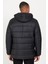 Erkek Siyah Standart Fit Normal Kesim Dik Yaka Dolgulu Outdoor Şişme Kaban Mont 6