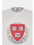 Harvard Lisanslı 3 İplik Pamuklu Oversize Fit Bol Kesim Erkek Ekru Bisiklet Yaka Sweatshirt 5