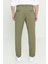 Erkek Haki Slim Fit Dar Kesim Beli Bağlamalı Esnek Pantolon 4