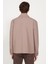 Erkek Koyu Bej Oversize Fit Bol Kesim Klasik Yaka Pamuklu Desenli Gömlek Ceket 6