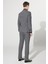 Ekstra Slim Fit Dar Kesim Mono Yaka Kareli Yünlü Takım Elbise 6
