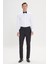 ALTINYILDIZ CLASSICS Erkek Beyaz Kırışmaz Kumaşlı Slim Fit Dar Kesim %100 Pamuk Siyah Detaylı Ata Yaka Gömlek 2