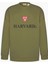 Erkek Haki Harvard Lisanslı 3 İplik Pamuklu Oversize Fit Bol Kesim Bisiklet Yaka Sweatshirt 7