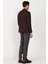 ALTINYILDIZ CLASSICS Erkek Bordo-Gri Slim Fit Dar Kesim Mono Yaka Desenli Yelekli Takım Elbise 6