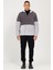 Erkek A.melanj G.melanj Standart Fit Dik Yaka Kanguru Cepli Çift Renkli Sherpa Polar Sweatshirt 2