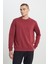 Standart Fit Normal Kesim Bisiklet Yaka Pamuklu Sweatshirt 1