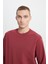 Standart Fit Normal Kesim Bisiklet Yaka Pamuklu Sweatshirt 5
