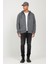 Erkek Antrasit-melanj Standart Fit Normal Kesim Kapüşonlu Fermuarlı Sweatshirt Ceket 2