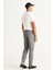 ALTINYILDIZ CLASSICS Erkek Gri Slim Fit Dar Kesim Beli Bağlamalı Desenli Esnek Pantolon 5