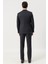 ALTINYILDIZ CLASSICS Erkek Koyu Lacivert Slim Fit Dar Kesim Mono Yaka Kuş Gözü Desenli Yelekli Takım Elbise 7