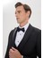 Slim Fit Dar Kesim Kırlangıç Yaka Balıksırtı Desenli Yelekli Smokin Takım 5