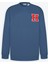 Erkek İndigo Harvard Lisanslı 3 İplik Pamuklu Oversize Fit Bol Kesim Bisiklet Yaka Sweatshirt 4