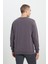Erkek Koyu Gri Oversize Bol Kesim 3 İplik Bisiklet Yaka Pamuklu Sweatshirt 6