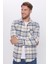 Erkek Slim Fit Dar Kesim Oduncu Tek Cep Kareli Kışlık Gömlek 2