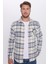 Erkek Slim Fit Dar Kesim Oduncu Tek Cep Kareli Kışlık Gömlek 3