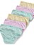 %100 Pamuklu Kız Çocuk Ribana Slip Külot İç Çamaşır 6lı Set 1