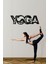 Ahşap Dekoratif Duvar Yazısı Pilates Fitness - Yoga Logo Yazı 1