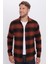 Erkek Slim Fit Dar Kesim Oduncu Kareli Kışlık Gömlek 1