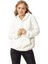 Kadın Kapüşonlu Rahat Kesim Kanguru Cepli Oversize Sweatshirt 1