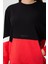 Siyah Kompakt Pamuklu Kalın Pürüzsüz Dokulu O Yaka Oversize Fit Kadın Sweatshirt - 97289 3