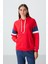 Fiesta Kompakt Pamuklu Kalın Pürüzsüz Dokulu Kapüşonlu Oversize Fit Kadın Sweatshirt - 97290 4