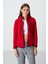 Kırmızı Kalın Yumuşak Dokulu Kapüşonlu Standart Fit Nakışlı Polar Kadın Sweatshirt -97287 3