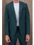 Erkek Slim Fit Mono Yaka Yarım Astar Yeşil Takım Elbise 1