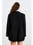 Cep Detaylı Oversize Siyah Blazer Ceket 5