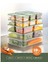 19LU Buzdolabı Düzenleyici Organizer Mikrodalgaya Uygun Difriz Saklama Kabı Mint 1