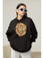 Tasarım Lion Baskılı Unisex Oversize Aslan Hoodie 2