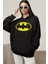 Dc Batman Logo Baskılı Unisex Oversize Hoodie 2