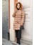 Kapşonlu Camel Tesettür Şişme Mont 9781C 1