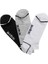 Cross Ankle Beyaz Grimelanj Siyah 3'lü Unisex Kısa Çorap 1